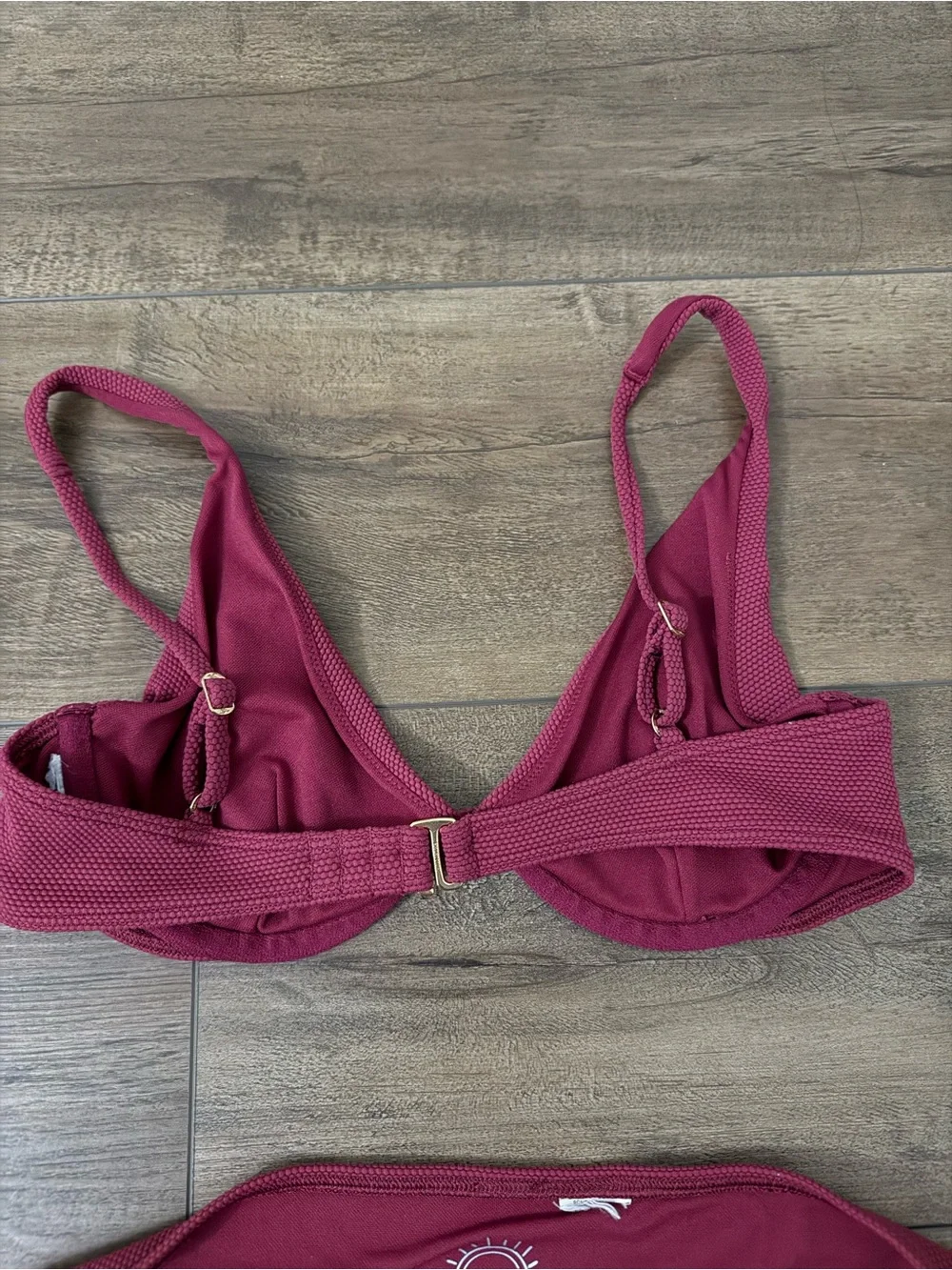 Hollister Textured Magenta Bikini Set
